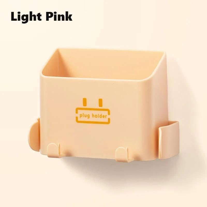 1 Pc Wall Hanging Mobile Phone Charging Plug Storage Rack Multifunction Air Conditioning Remote Control Organizer Shelf