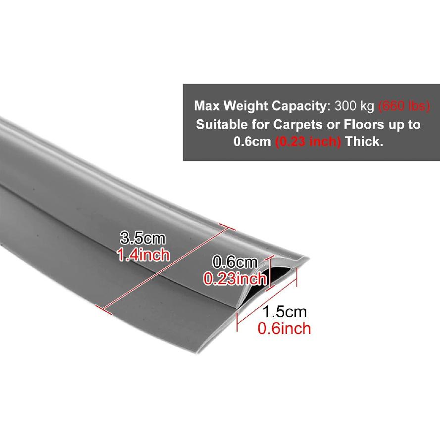 MBROS Carpet Edge Trim - Cuttable Customizable Carpet Floor Edge Binding Threshold Strip, Anti Slip Carpet Joining Strip 1/2/3/4/5/6/7/8/9/10m Long