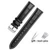 For Brand Genuine Leather Black Watchband Straps Size 12mm 14mm 15mm 16mm 18mm 19mm 20mm 21mm 22mm 24mm Watch Wristband Bracelet