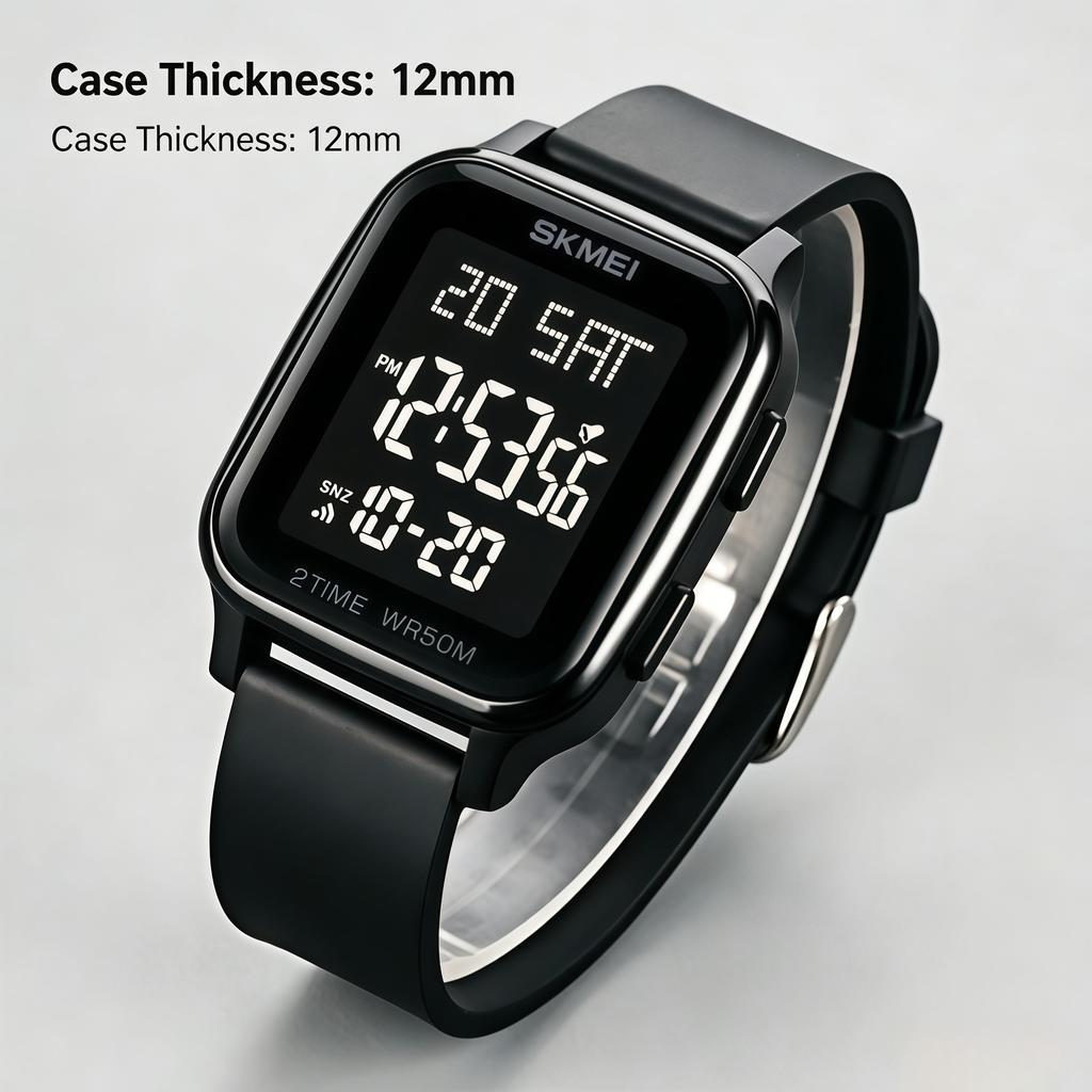 Men's Digital Watch SKMEI Square 50M Waterproof Sports 1858