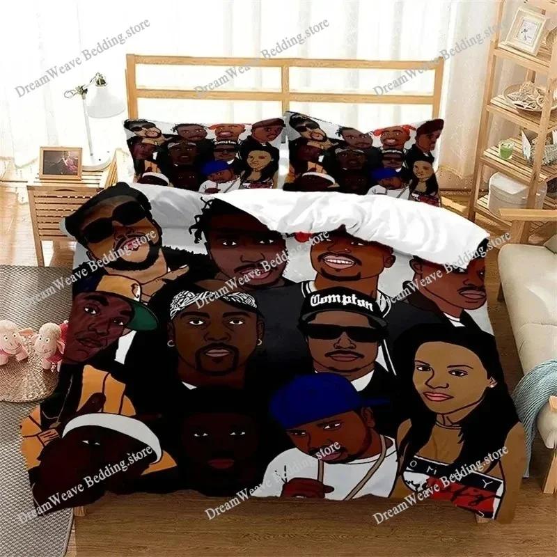 Hiphop Rapper Bedding Set Duvet Cover 3d Bedding Fashion Design Decoration King Duvet Cover Set Double Bed Set Bedding Sets
