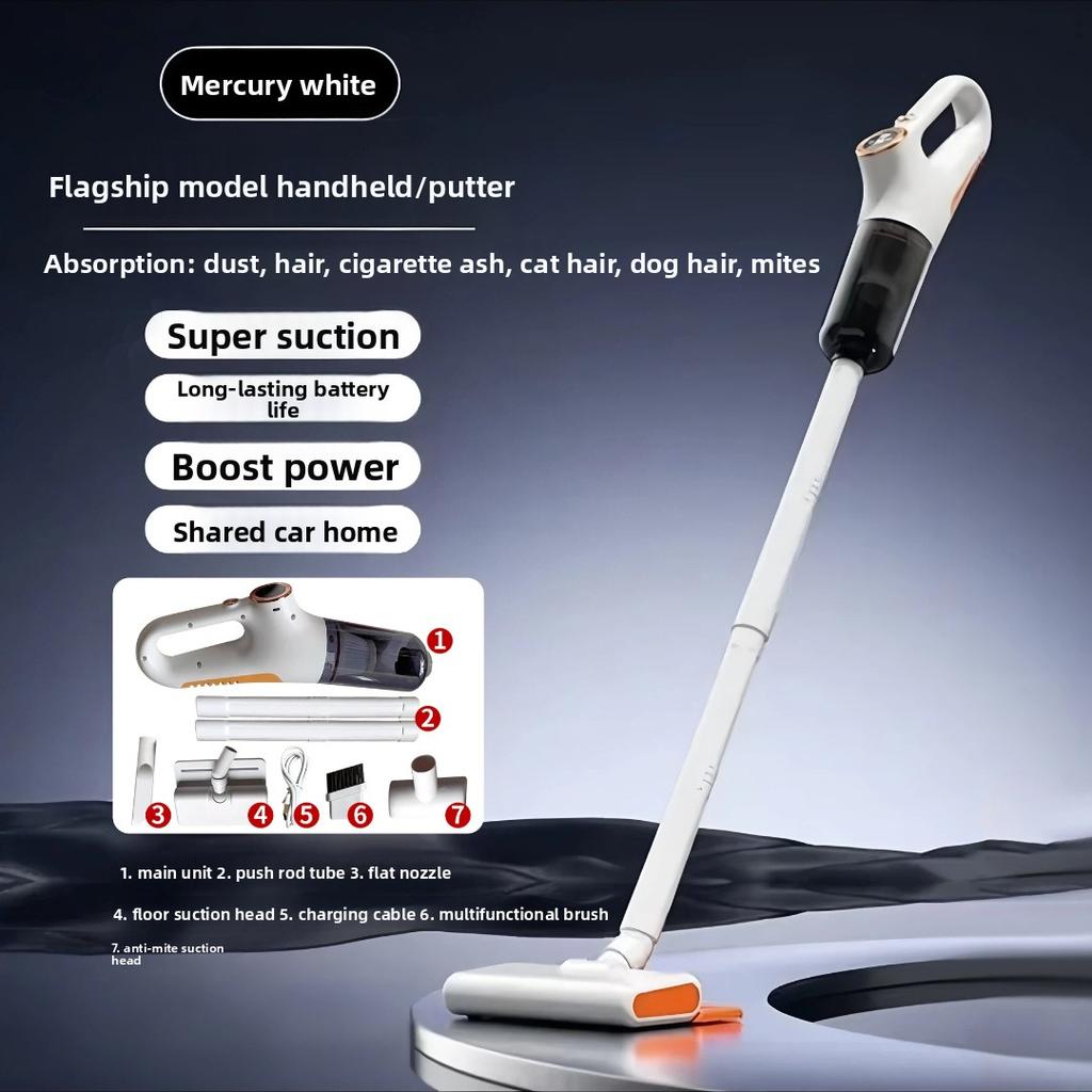Cordless Handheld Vacuum Cleaner Wet Dry Mop 2-in-1, High Suction Portable Wireless Vacuum for Home and Car Use