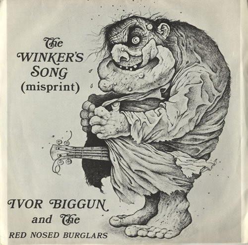 

7inch Record IVOR BIGGUN & THE RED-NOSED BURGLAR - The Winkers Song (Misprint) BOP1 Beggars Banquet 1979 UK Pop Used