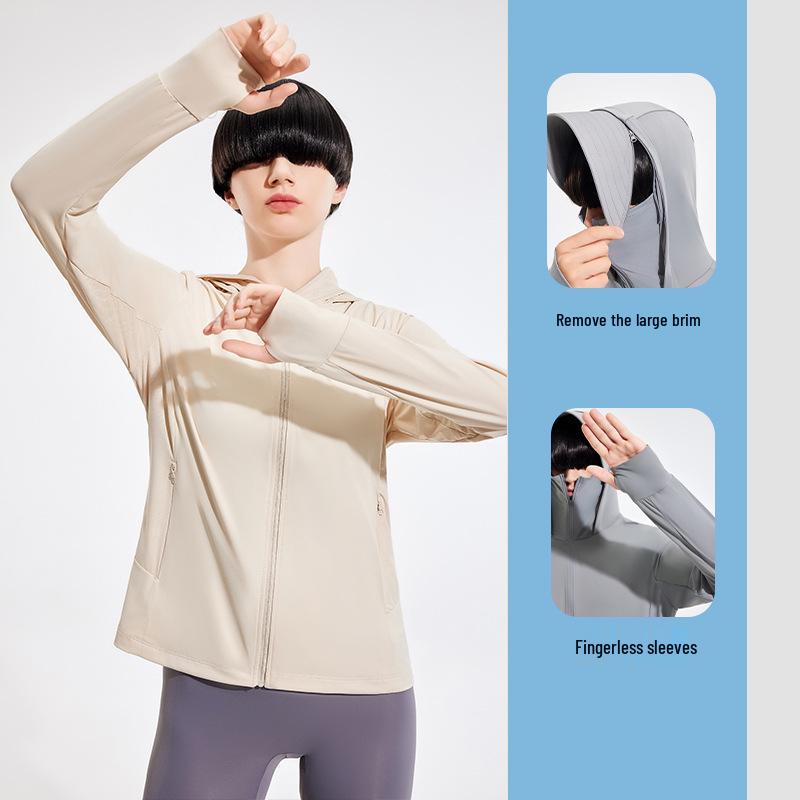 Ultra Cool Ice Silk Sun Protection Jacket - Breathable, UV Shielding for Women & Men with Large Brim - Perfect for Outdoor Summer Wear