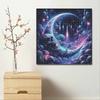 Diamond Painting Kit Glowing Moon Celestial Galaxy Pattern DIY Full Drill Canvas Art Relaxing Handmade Gift for Craft Lovers