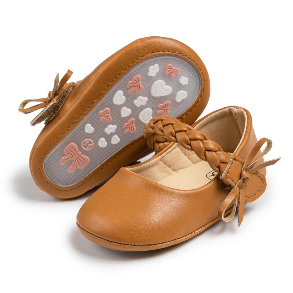 Baby Fashion Princess Shoes: PU Leather Soft Sole for 0-1 Year Olds
