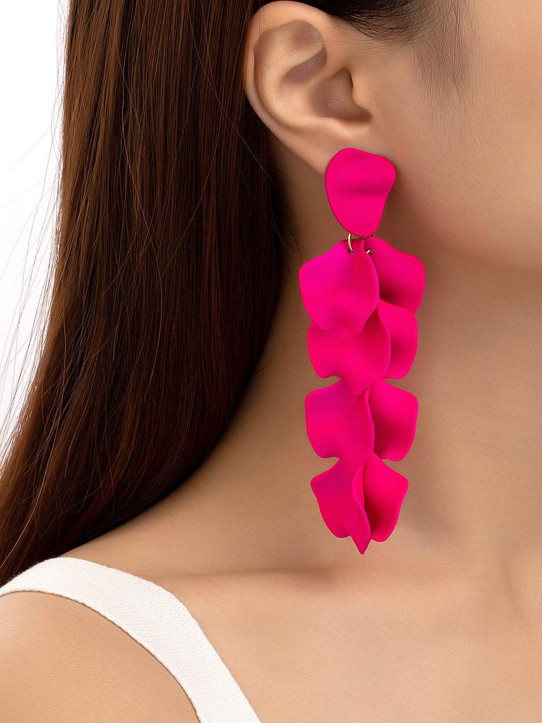 Modische, farbenfrohe Acryl-Ohrringe mit Rosenblütenquasten – elegante, feminine und süße Hochzeitsohrringe
