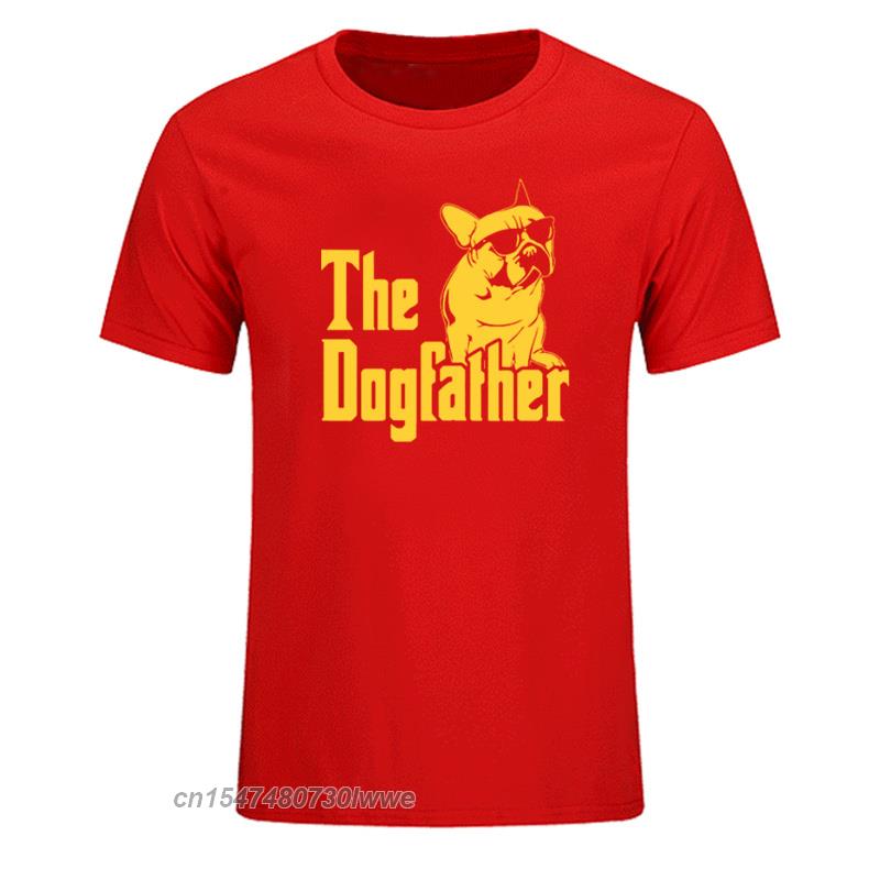 The Dogfather Dog Dad French Bulldog Funny T Shirts Unisex Cotton Harajuku Vintage Tops Tees Tops Eu Size