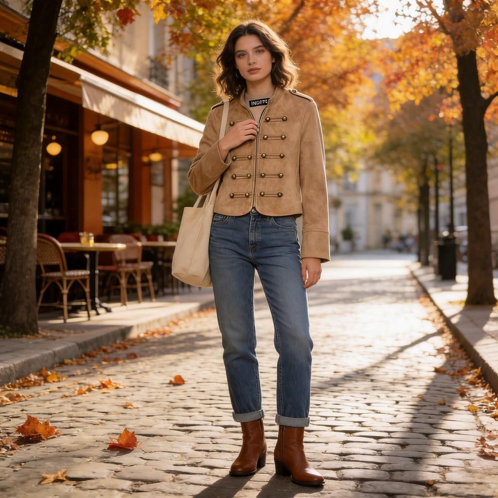 Myst Zara Velvet Texture Napoleon Coat Jacket Napoleon Vintage Long Sleeve Corduroy Jacket For Women
