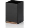 9929217 Bathroom Tumbler, Black, Oak