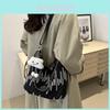 Elegant Canvas Tote Bag For Women Stylish Summer Shoulder Bag In Black White And Pink