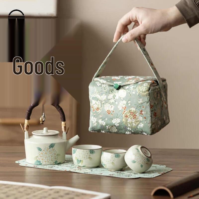 HANDUNYOU Ceramic Travel Kung Fu Tea Set