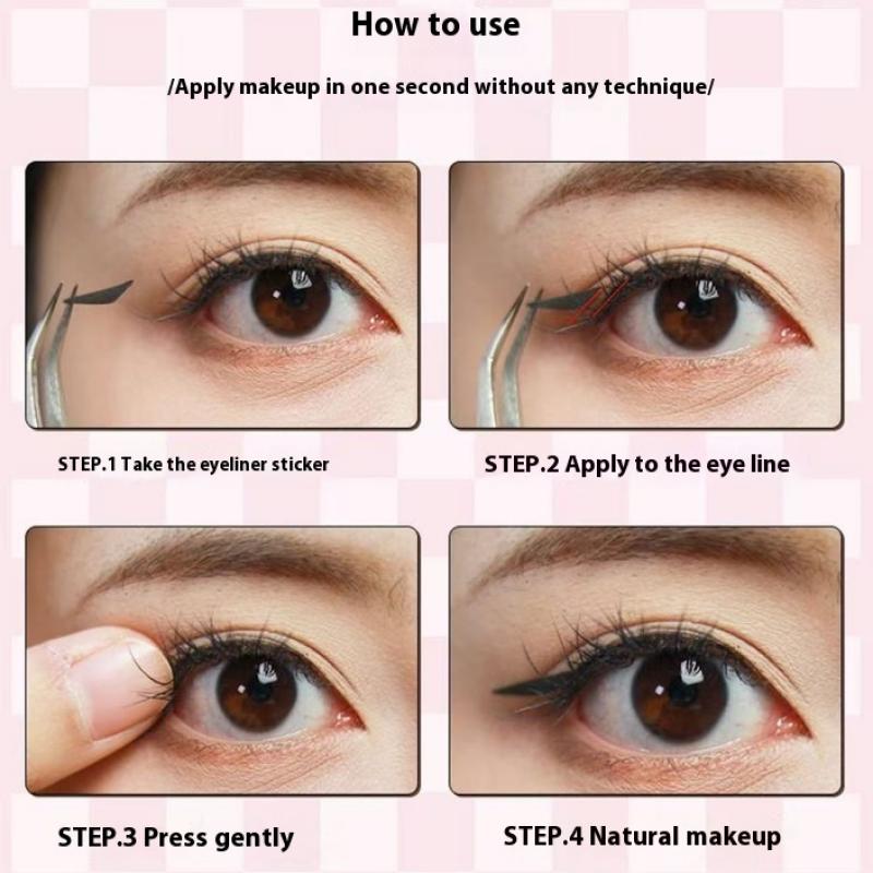 300 Stück/Box Wasserfeste Eyeliner Stempel Aufkleber Ein-Stab Formgebung Einfach zu Verwenden Wasserfest Schweißresistent Schweißresistent