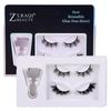 2 Pairs Natural Thick Magnetic Fake Lashes Handmade Makeup Tools Portable Magnet Eyelash Set  Women