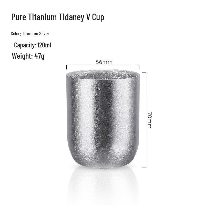 MINGHUI Double-Layer Pure Titanium Outdoor Mug