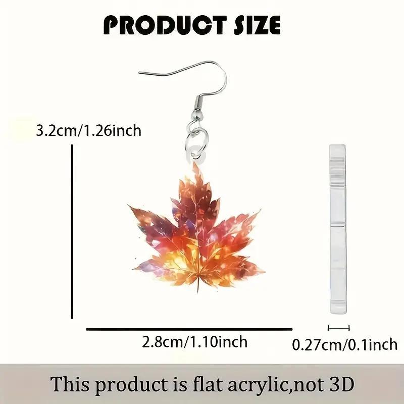 New Thanksgiving 2026 Acrylic Maple Leaf Earrings, New Creative Letters… More