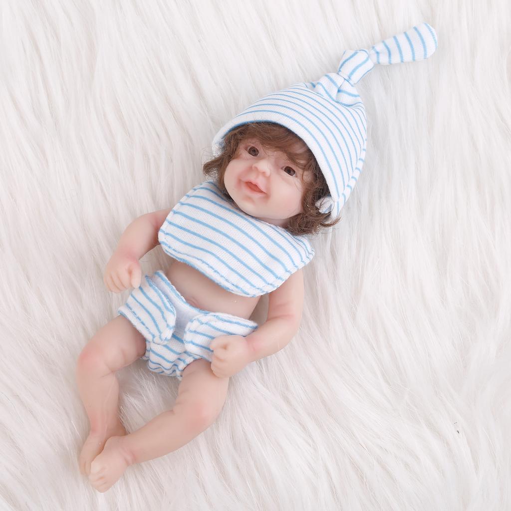 New Born Baby Doll Realistic New Born Baby Dolls Silicone Full Body Cute Small Baby Doll Realistic Simulation Doll