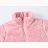 Spring and Autumn Boys and Girls Children's Warm Fleece Solid Color Collar with Pockets Long-sleeved Korean Fashion Jacket