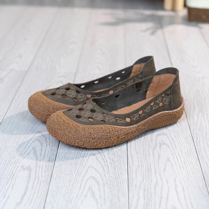 

Туфли-лодочки из коровьей кожи первого слоя, повседневные, в стиле ретро, дышащие, удобные, с мягкой подошвой, на толстой подошве, с перфорацией 35 серый