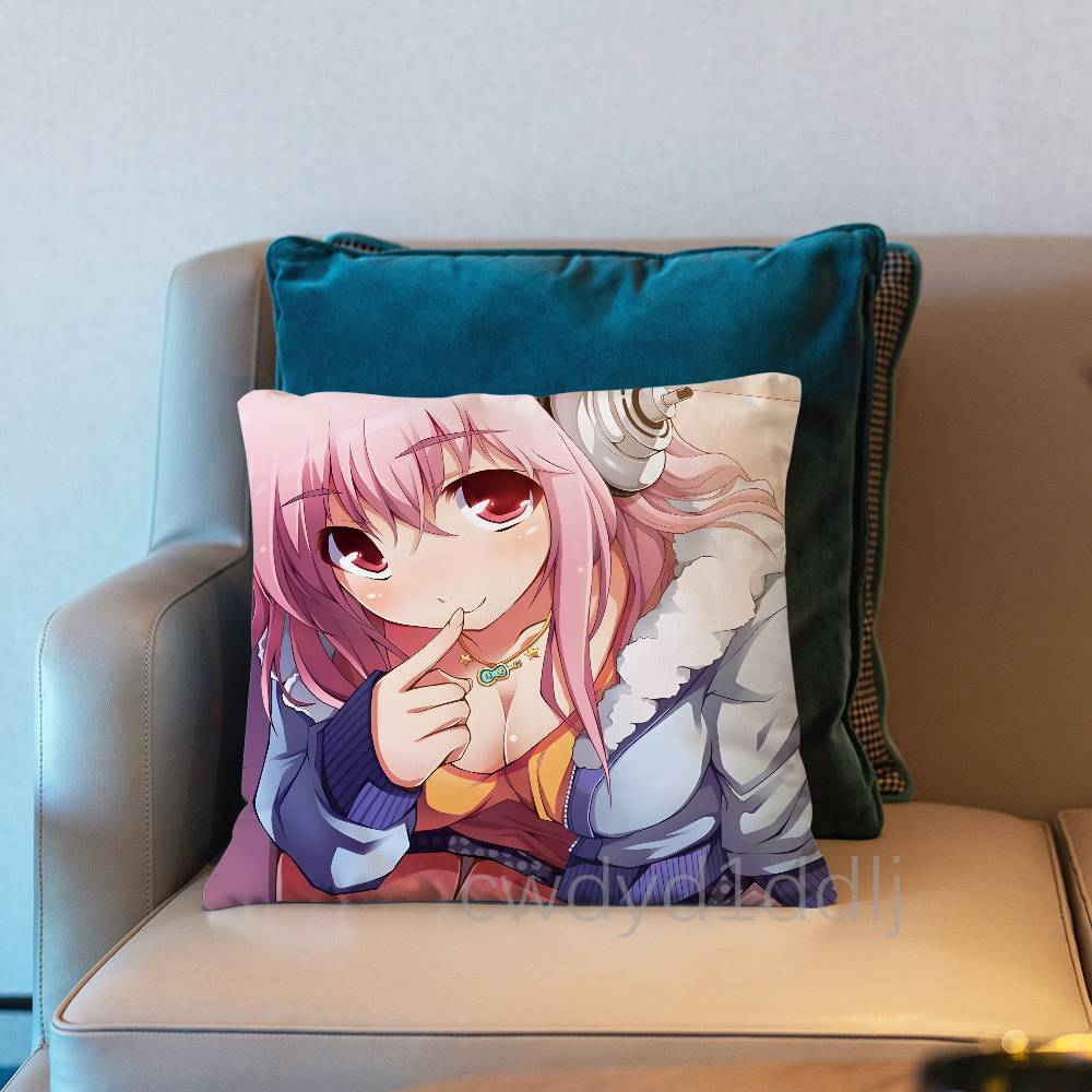 SSuper Sonico Anime Kissenbezug Kurzer Plüsch Sofa Dekorative Geschenk Home Doppelseitiger Druck Kissen
