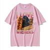 Cute I Love Wieners Dog Lover Funny Ironic Meme T Shirt Unisex High Quality TShirts Unisex Summer Casual Oversized Comfort TShirt