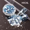 Crystal rainbow Multi-color Chunky Glitter Bulk Mix Nail Art Tumbler Crafts Glitters Christmas Decorations