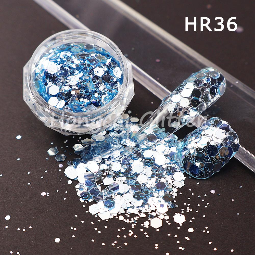 Crystal rainbow Multi-color Chunky Glitter Bulk Mix Nail Art Tumbler Crafts Glitters Christmas Decorations