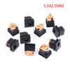 (YY)10Pcs 2026 New DC Power Socket DC-015 Jack 5.5-2.1 MM / 5.5-2.5MM Square Panel Mounting 5.5X2.1MM / 5.5X2.5MM