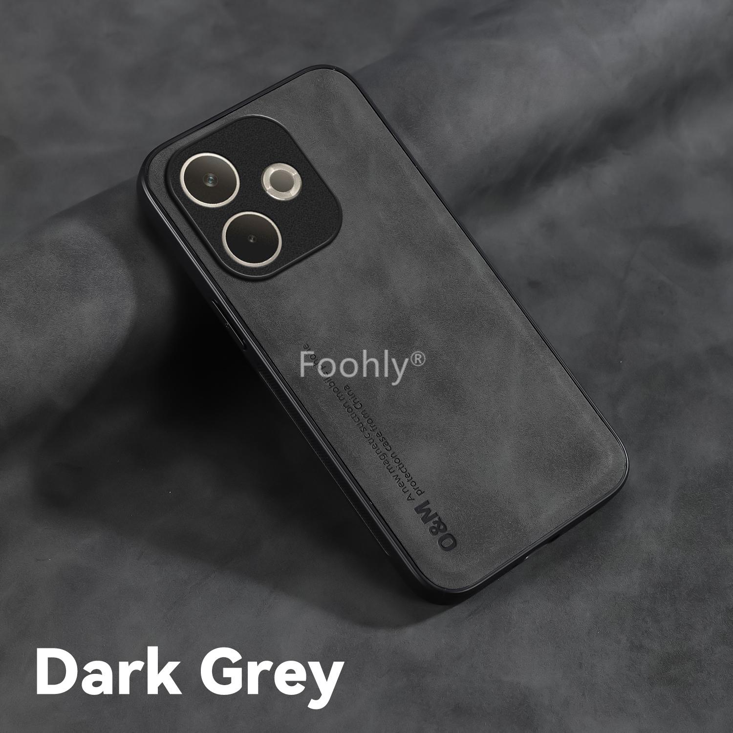 

Противоударный магнитный чехол с ощущением кожи для Oppo A5 Pro 5G Защитная крышка Задняя накладка Coque Funda Oppo A5 Pro 4G темно серый