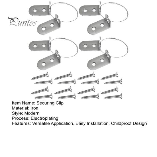 4Pcs/Set Anti-Tip Furniture Fixator Iron Furniture Safety Strap Wall Child Baby Proofing Kit Durable Steel Straps Furniture Wall Mount