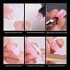 120-Piece Transparent Paperless Nail Art Holder for UV Gel Extension