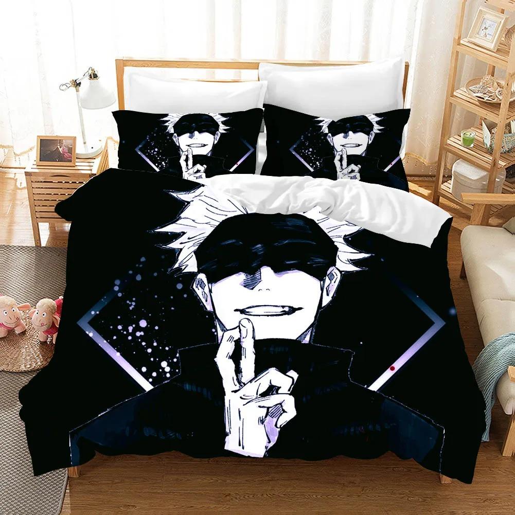 

Jujutsu Kaisen Bedding Set Japan Famous Anime Duvet Cover Sets Comforter Bed Linen Twin Queen King Single Size Dropshipping Gift EU Single 135x200cm