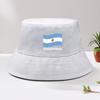 Argentina Flag Print Bucket Hat Solid Color Unisex Sun Hat Lightweight Hat For Man Cuff Bucket Hats Ideal Choice For Golf Summer