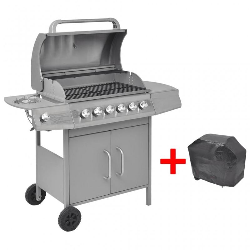 Day and Night - Day and Night Gas Grill Barbecue 6+1 Burners Silver