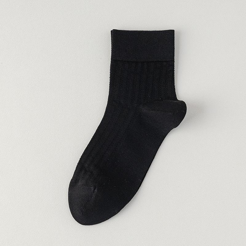 Herren Deodorierende Atmungsaktive Mesh Vielseitige Kurze Socken In Klassischer Farbserie Nahtlose Zehen Mittelwaden Socken