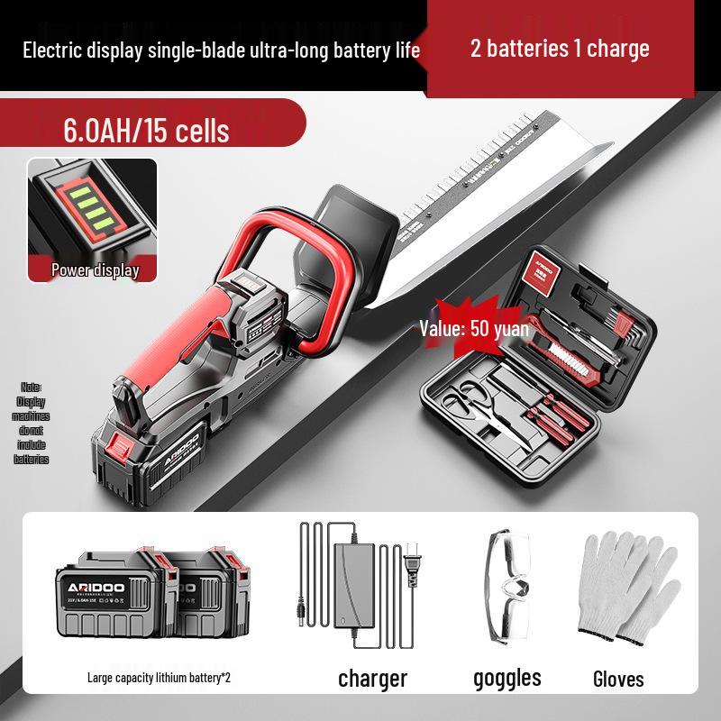 Rechargeable German Electric Hedge & Tea Tree Pruning Shears - Lithium Powered Garden Trimmer