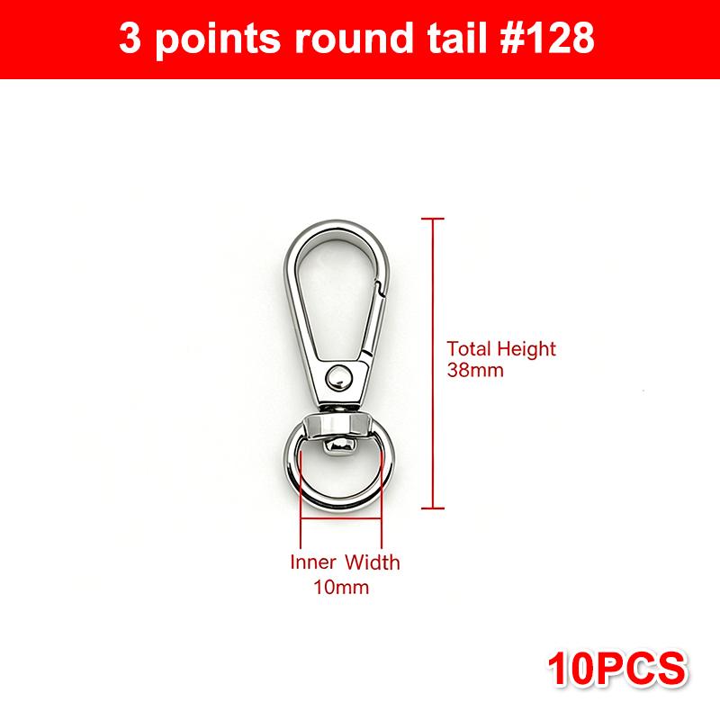 10Pcs Zinc Alloy Swivel Snap Hooks With Heavy Duty Rust Proof Structure For Diy Bag Making Keychain Lanyard Crafting Projects