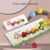 Wooden Clip Beads Games Montessori Toys Color Matching Parish Learning Set Fine Movement Training Educational Toys For Children