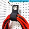 Hook-and-Loop Extension Cord Organizer Wraps, Set of 6 with Eyelet Ends for Gathering Coiled Cables After Use and Keeping Storage Areas Neater