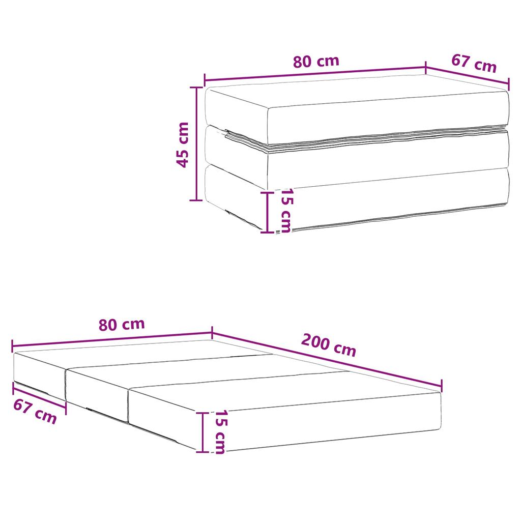 Folding Sofa Bed 80 x 67 x 45 cm Dark Grey