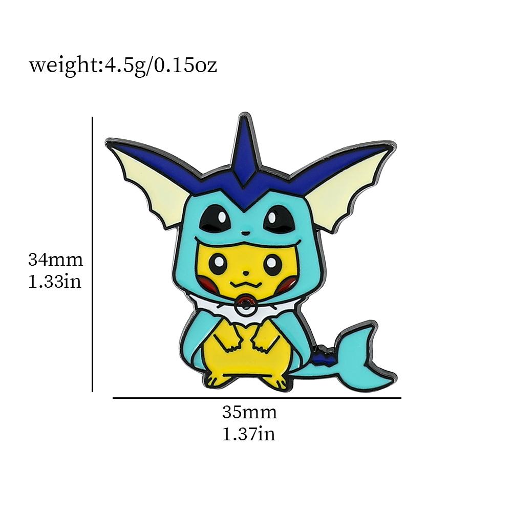 Anime Pokémon Emaille-Anstecker für Rucksäcke Niedliche Pikachu Gengar Glurak Broschen Metall Emaille Abzeichen Pins Pokemon Sammlung Geschenk
