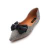 Fashion Flat Shoes for Women Spring and Autumn 2025 New Pointed Toe Bow Stripe Shallow Mouth Plus Size Women's Shoes Zapatillas Mujer