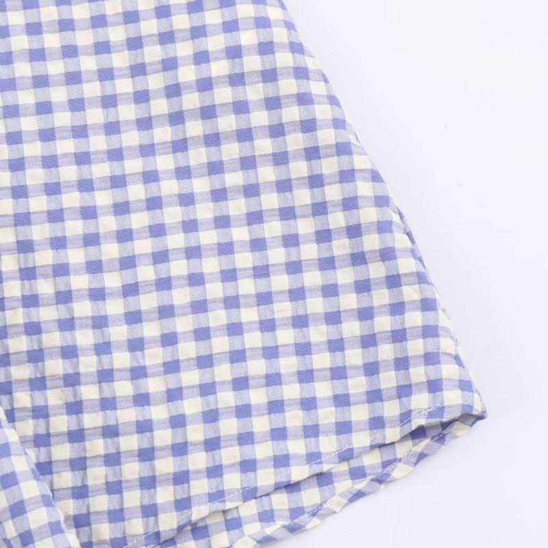 Spring 2026 European & American Style Plaid Midi Dress