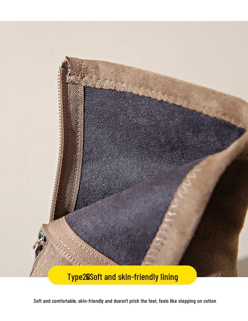 Autumn/Winter Chunky Heel Martin Boots: 2025 Waterproof Platform, Slim, Versatile British Style for Petite, Thick Sole Design