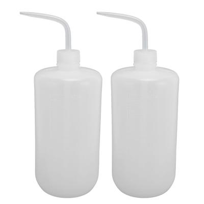 2 st Tvättflaska 1000 ml Plast Säkerhetslaboratorium Klämverktyg med Smal Hals