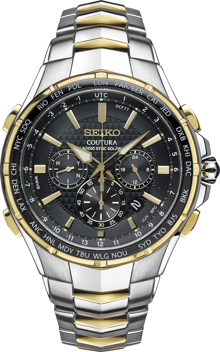 

[Seiko] SEIKO Coutura Solar Radio Watch World Time Chronograph SSG010 Sapphire Glass Чоловічий чорний