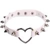 Love Heart Harajuku Spiked PU Leather Choker Necklace