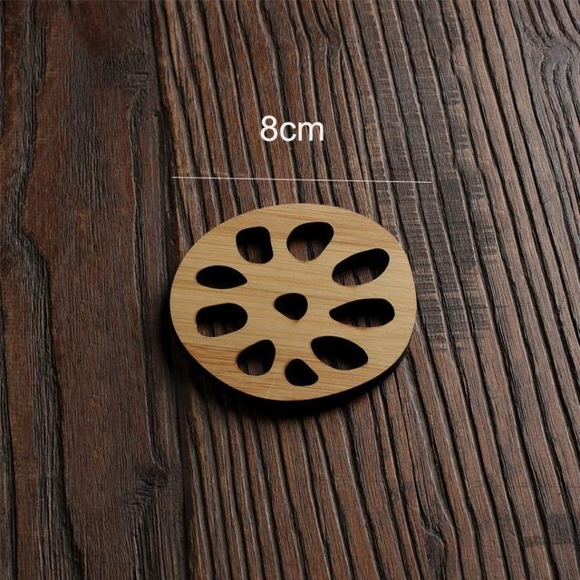 Wooden Round Cup Table Mat Tea Coffee Mug Placemat Home Decoration Kitchen Accessories