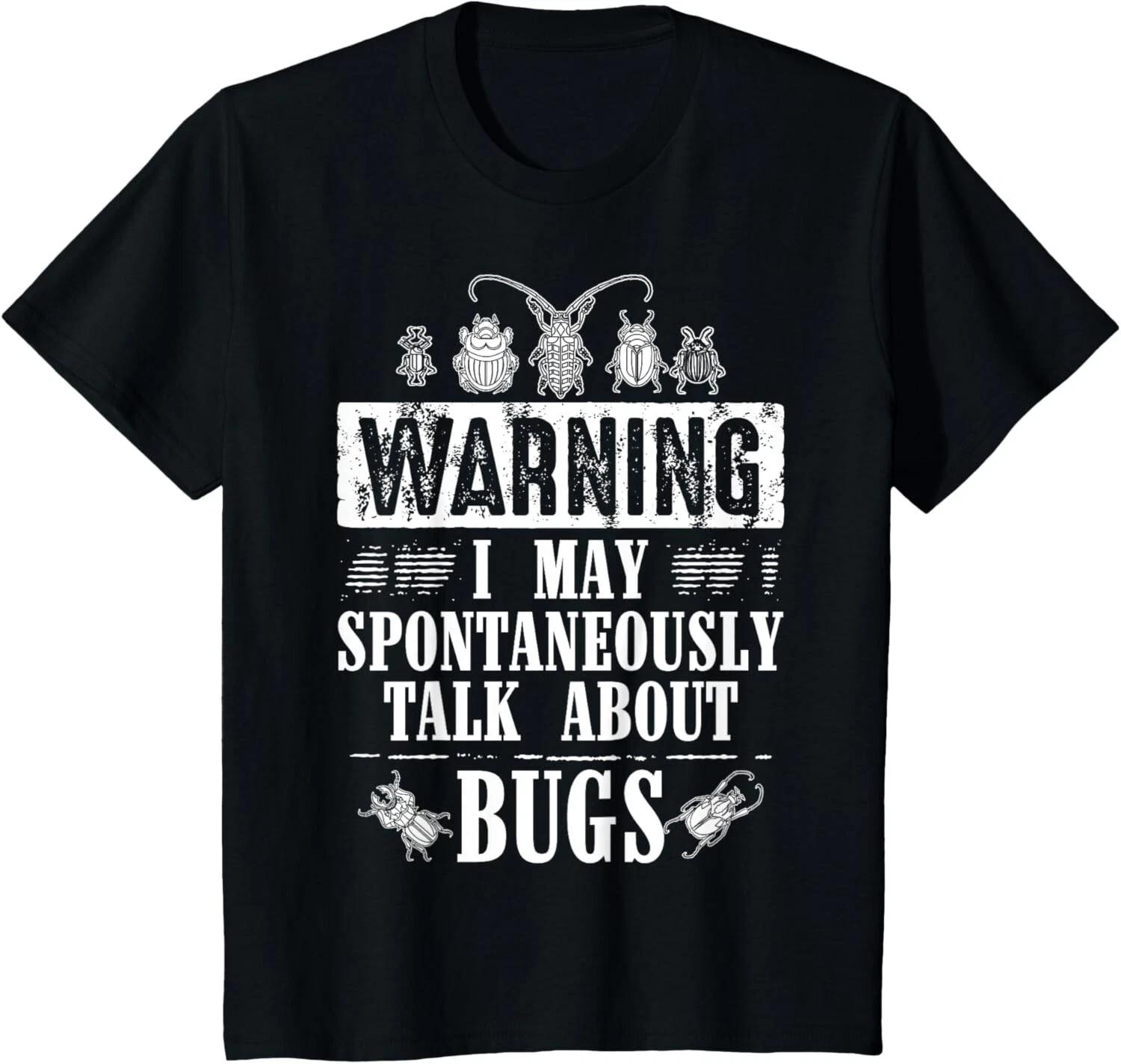Cool Warning Talk About Bugs Funny Insect Collector Boy Gift T- Shirt 2 L