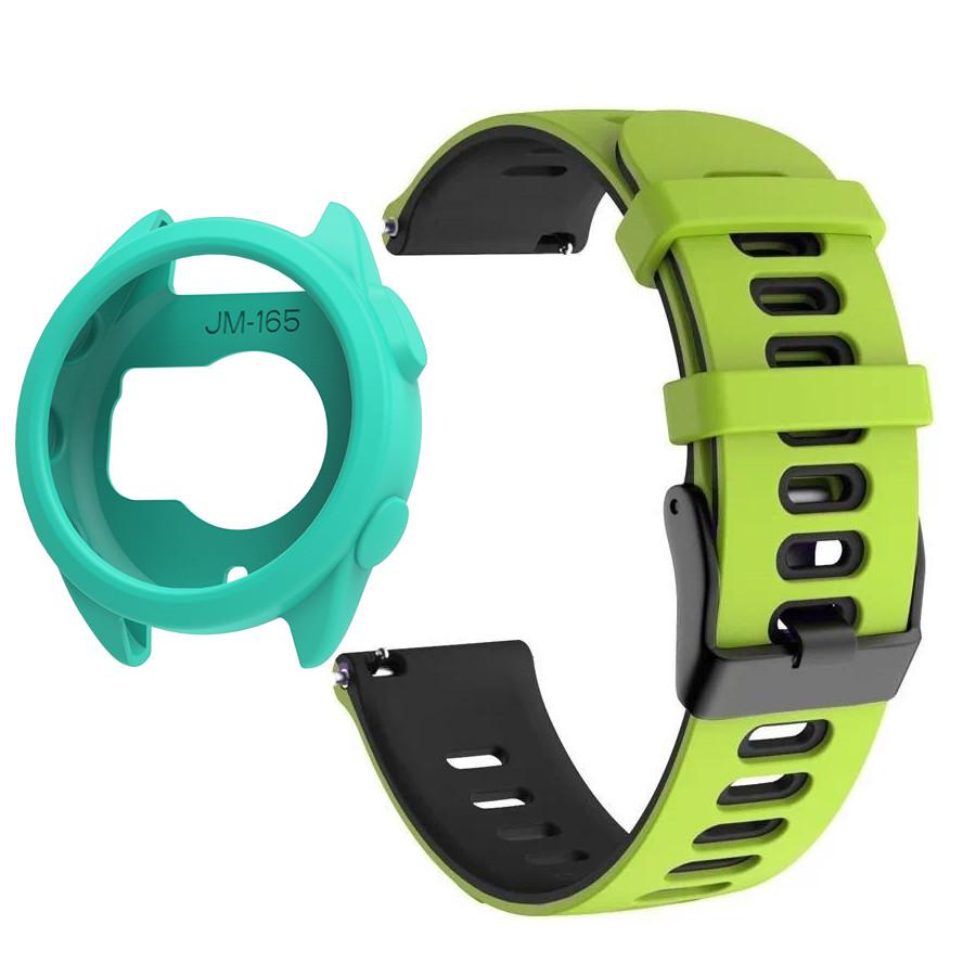 Silikonowe Etui+Pasek Do Garmin Forerunner 165 Miękki Sportowy Pasek do Zegarka Opaska na Nadgarstek Do Garmin Forerunner 165 Pokrowiec Ochronny